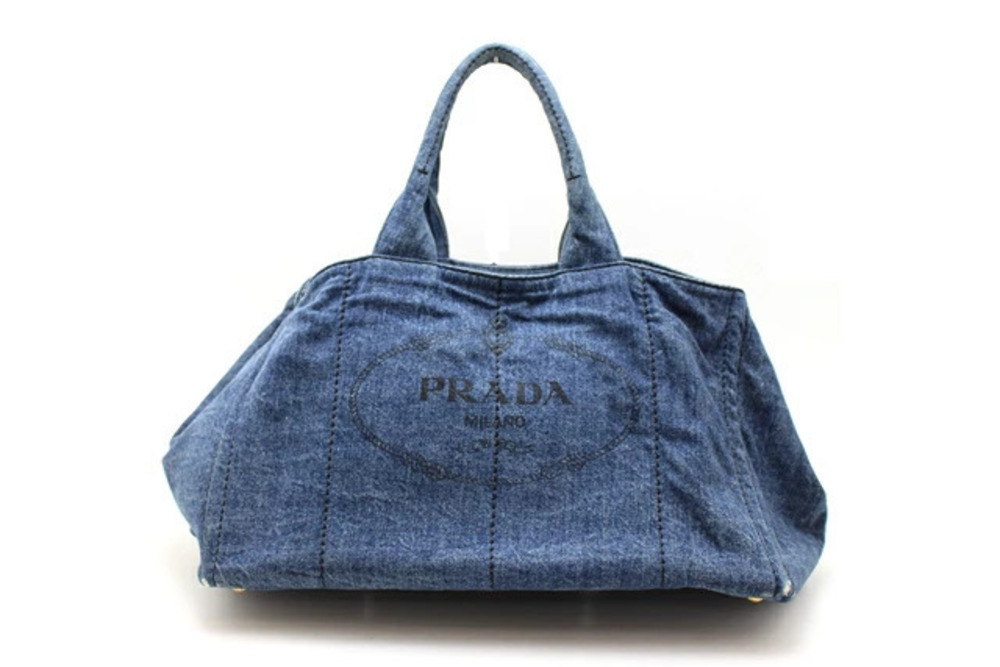 Prada denim Canapa handbag blue